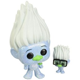 Funko POP Movies: Trolls World Tour - Hip Hop Guy (Diamond Glitter) w/ Tiny Figure 882, 10cm