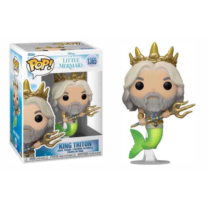 Funko POP Disney: The Little Mermaid Live Action - King Triton Figure, 10cm