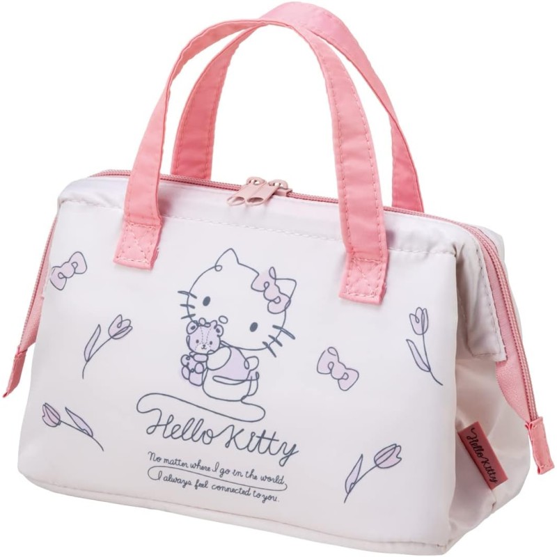 Skater KGA1-A Hello Kitty Line Design Insulated Lunch Bag, Coin Purse