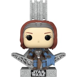 Funko POP! Deluxe: Star Wars: The Mandalorian S9 - Bo-Katan - Bo Katan With Throne, 10-inch - Figura in Vinile da Collezione -