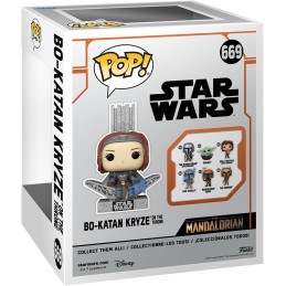 Funko POP! Deluxe: Star Wars: The Mandalorian S9 - Bo-Katan - Bo Katan With Throne, 10-inch - Figura in Vinile da Collezione -