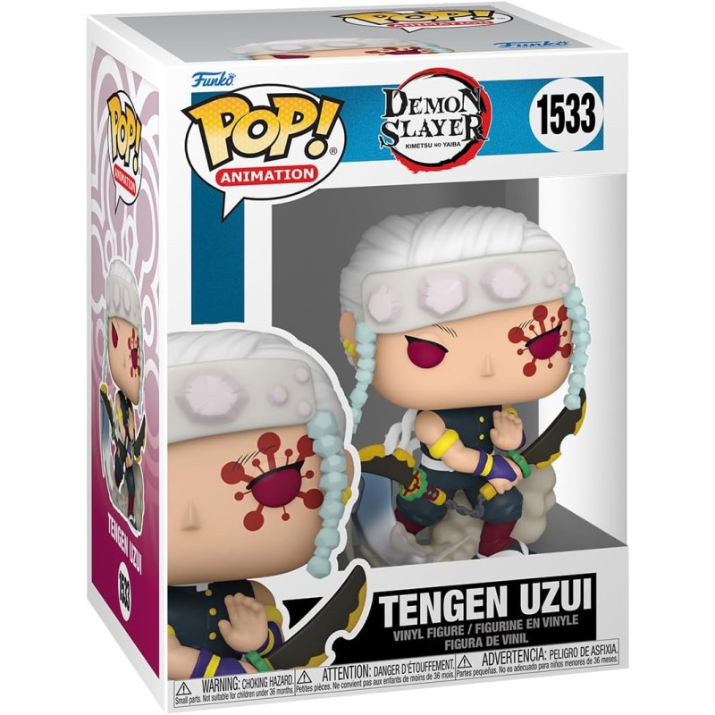 Funko POP! Animation: Demon Slayer - Tengen Uzui - Probabilità di 1/6 per la Variante Chase - Metallico - Figura in Vinile da