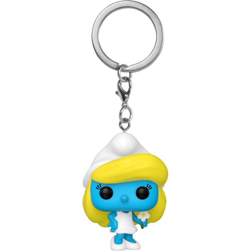 Funko POP! Keychain: Smurfs - Smurfette - Mini Figura in Vinile da Collezione Novità Portachiavi - Riempitivi per Calze - Idea