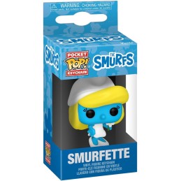 Funko POP! Keychain: Smurfs - Smurfette - Mini Figura in Vinile da Collezione Novità Portachiavi - Riempitivi per Calze - Idea