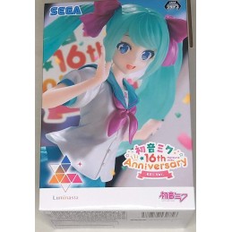 SEGA GOODS HATSUNE MIKU - 16ème Anniversaire Vers. KEI - Statuetta Luminasta 18cm