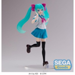 SEGA GOODS HATSUNE MIKU - 16th Anniversary KEI Ver.  - Statuetta Luminasta, 18cm