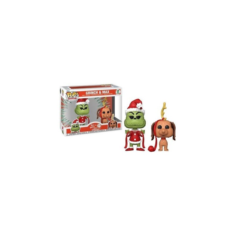 Funko Pop! Books: How The Grinch Stole Christmas - The Grinch With Max Figure 2PK, 10cm