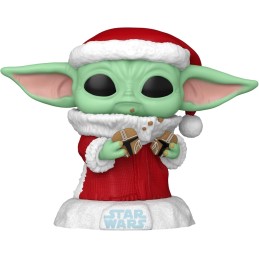 Funko Pop! Star Wars: Mando Holiday - Grogu (The Child, Baby Yoda) - The Mandalorian - Figura in Vinile da Collezione - Idea